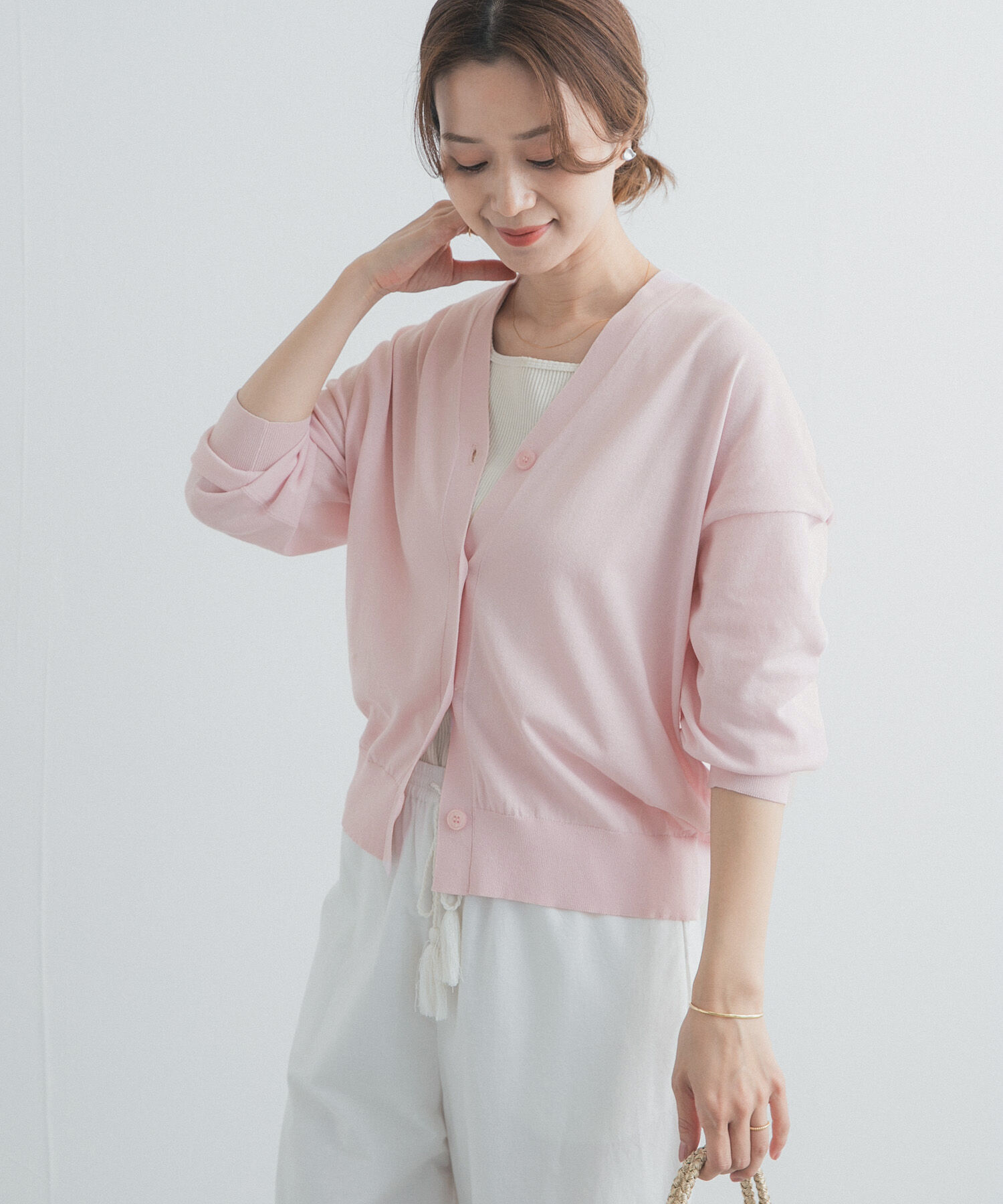 URBAN RESEARCH DOORS「『UR TECH』サマシェアニットカーディガン」|カーディガン|