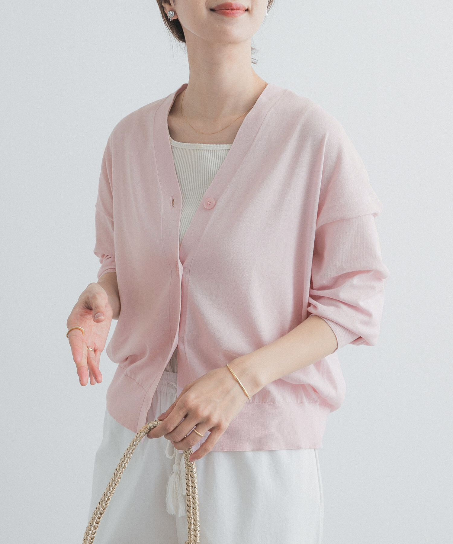 URBAN RESEARCH DOORS「『UR TECH』サマシェアニットカーディガン」|カーディガン|