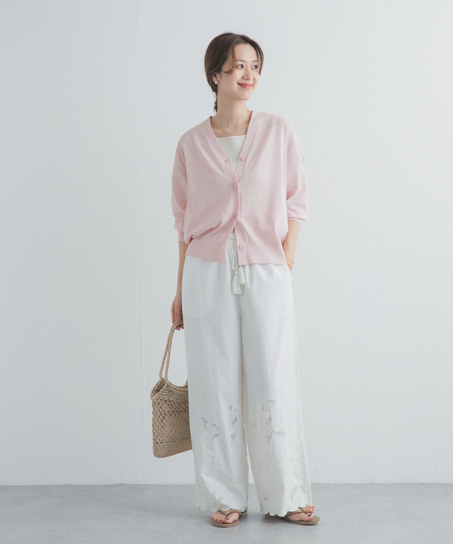 URBAN RESEARCH DOORS「『UR TECH』サマシェアニットカーディガン」|カーディガン|