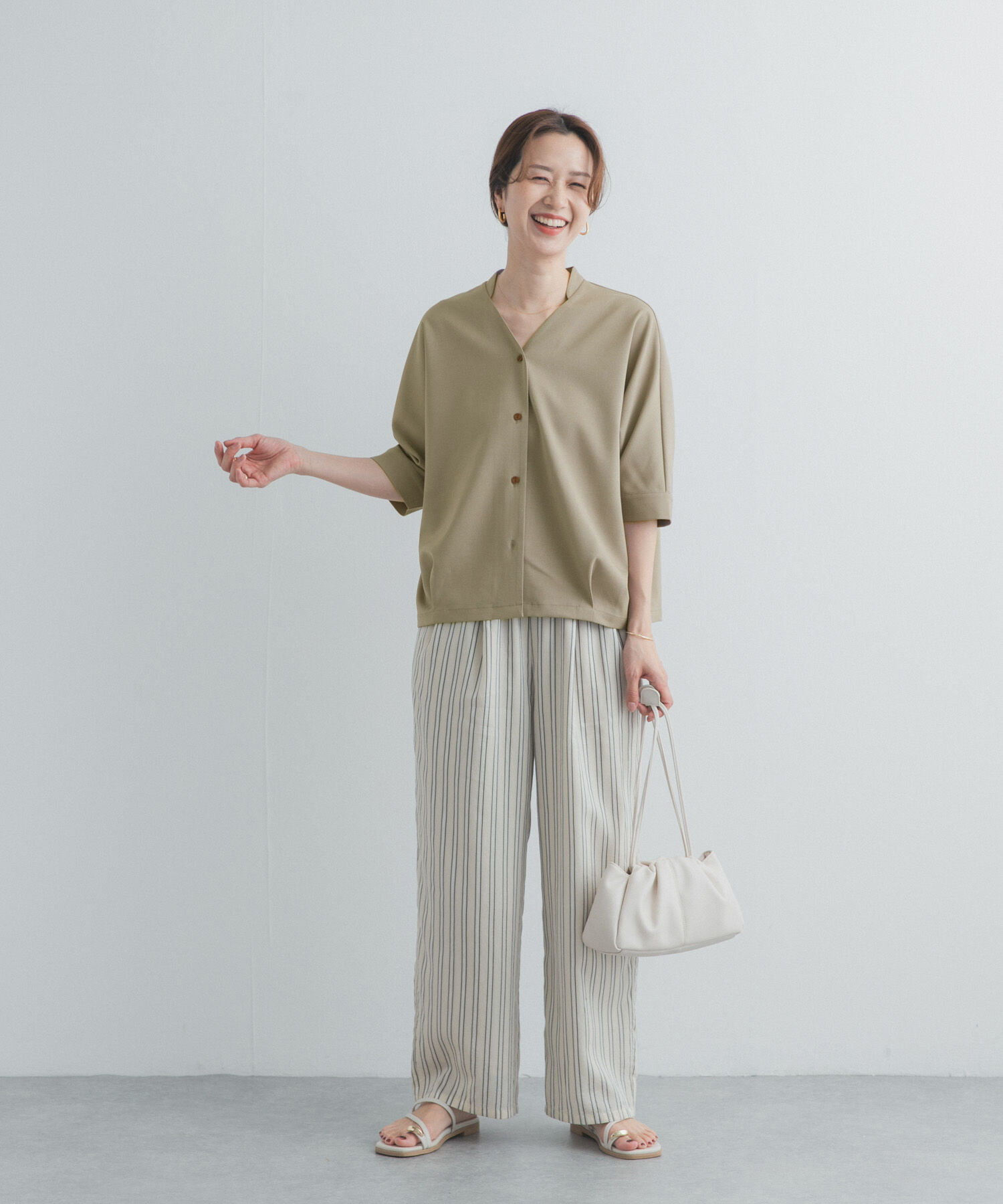 URBAN RESEARCH DOORS「『UR TECH』完声/涼ドルマン半袖シャツ」|シャツ・ブラウス|