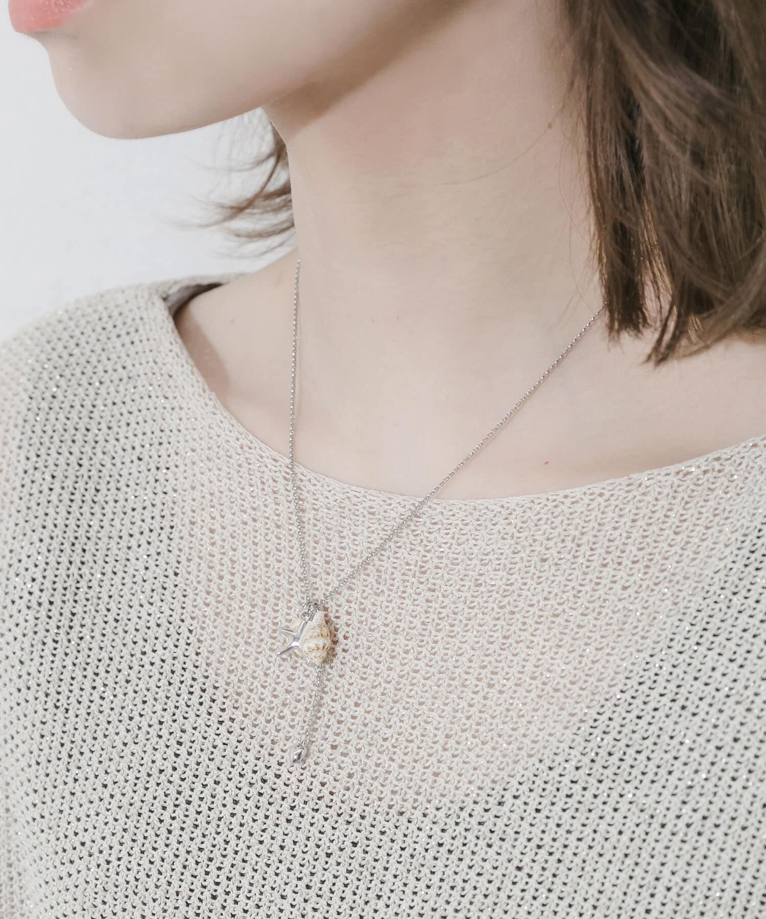 SMELLY「シェルモチーフチャームネックレス」|ネックレス|