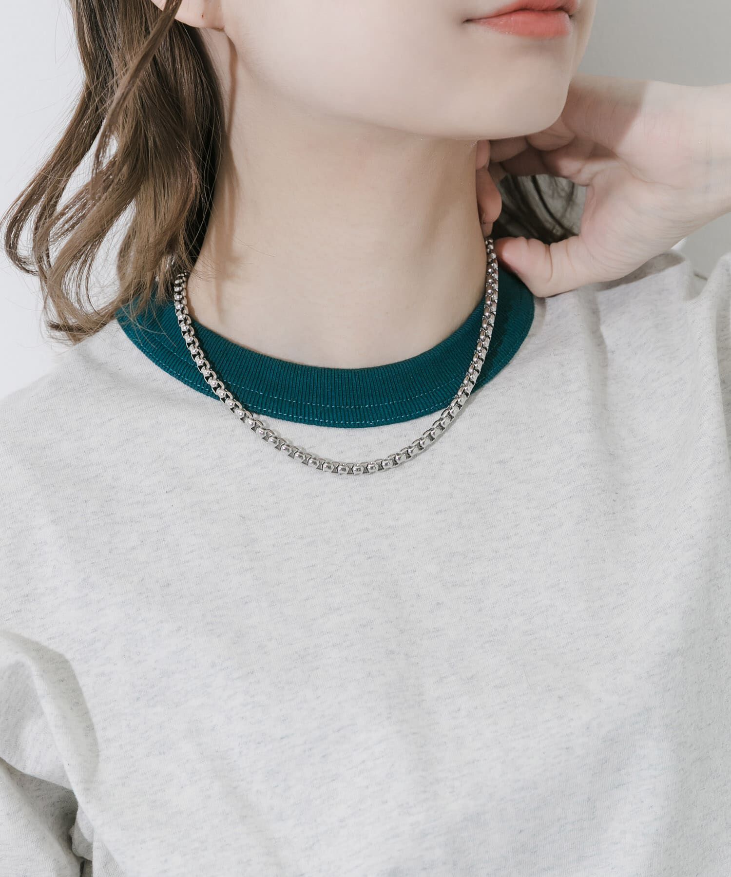 SMELLY「ステンレスラウンドベネチアンネックレス」|ネックレス|