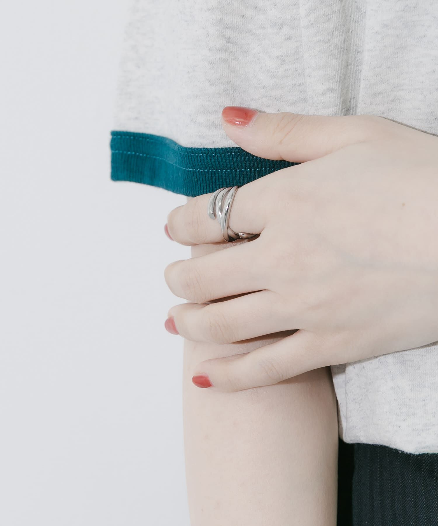 SMELLY「ステンレスクロスラインリング」|リング|