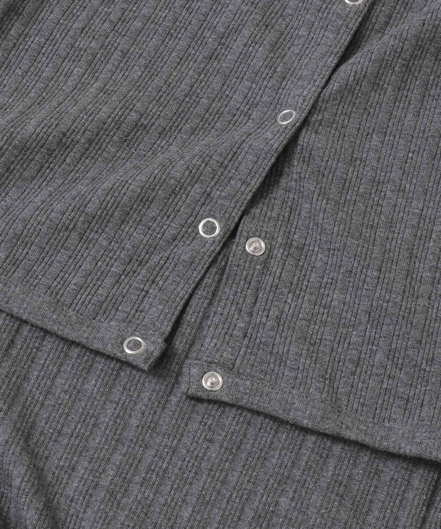  「カットアウトリブカットソー」|Tシャツ・カットソー|