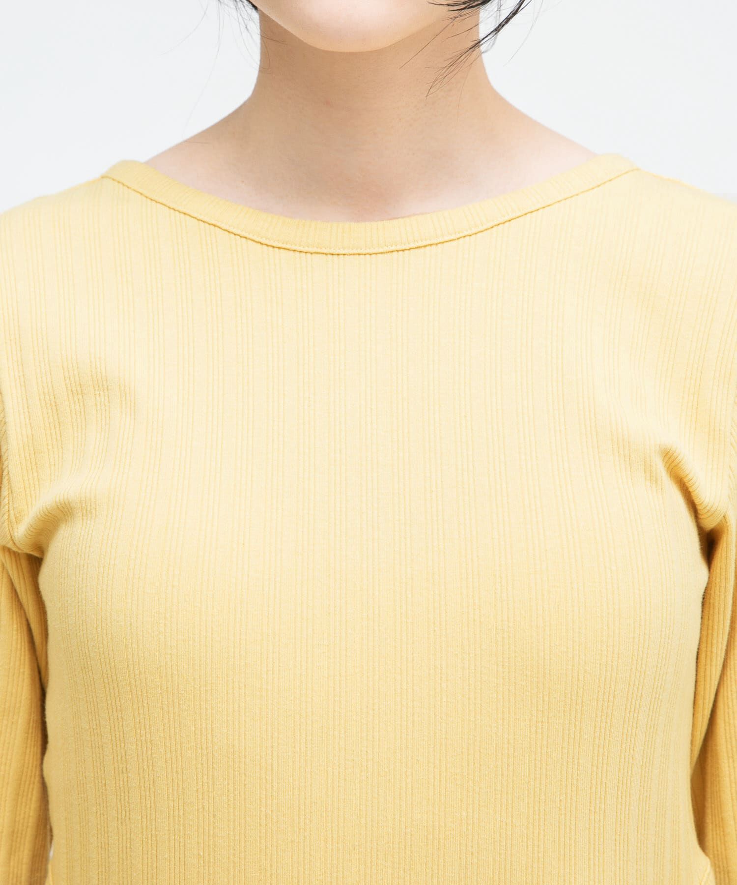  「カットアウトリブカットソー」|Tシャツ・カットソー|