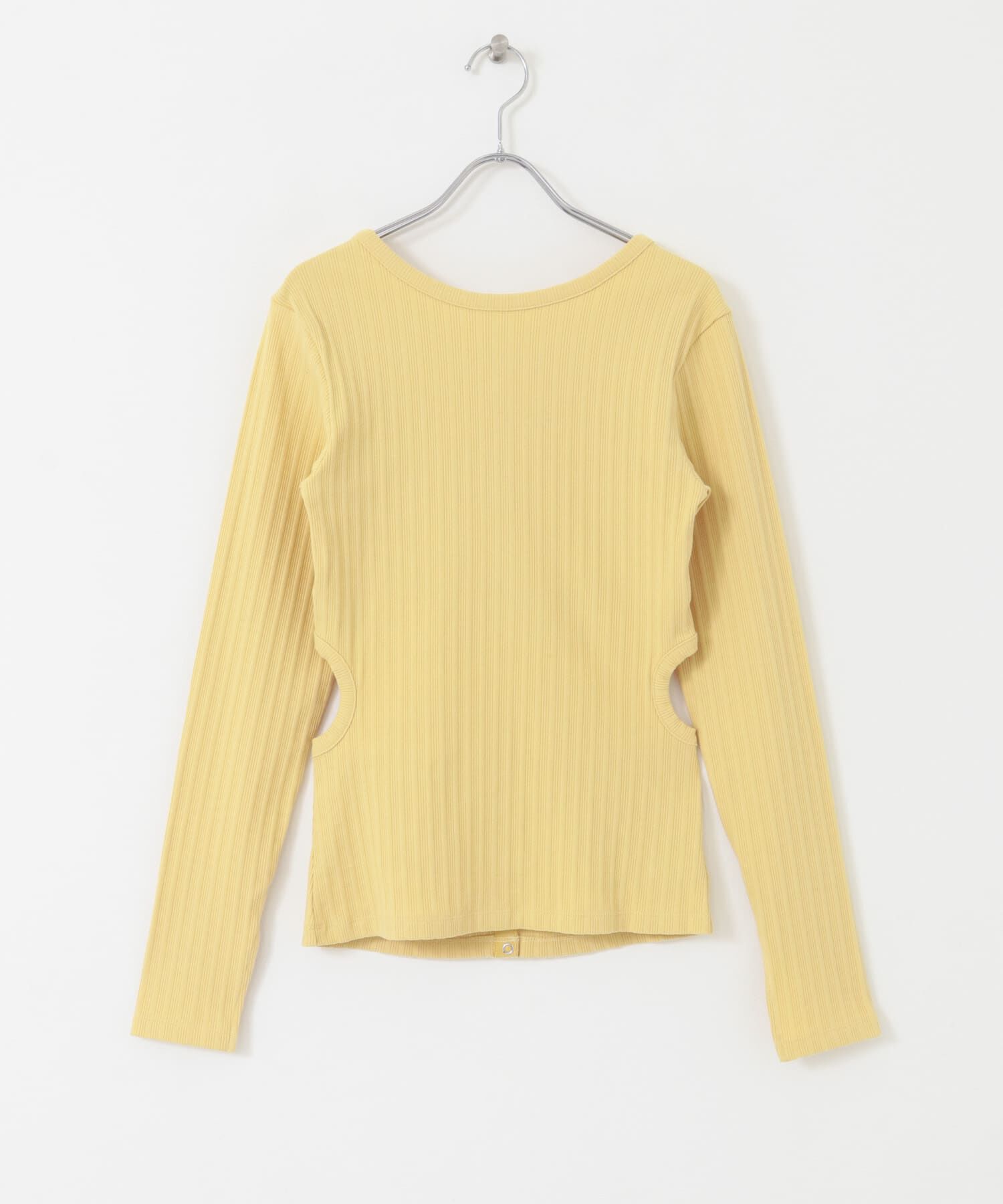  「カットアウトリブカットソー」|Tシャツ・カットソー|