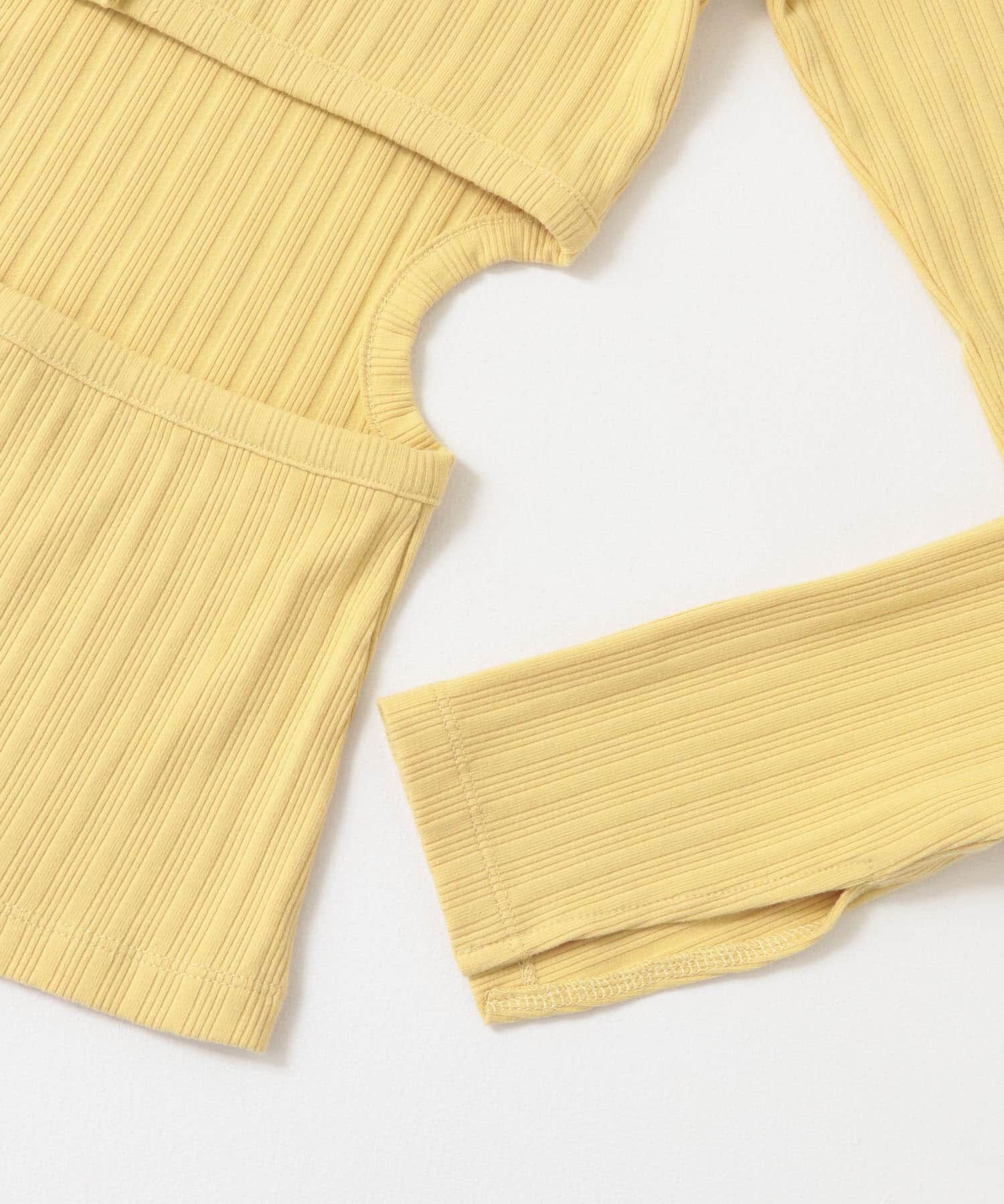  「カットアウトリブカットソー」|Tシャツ・カットソー|