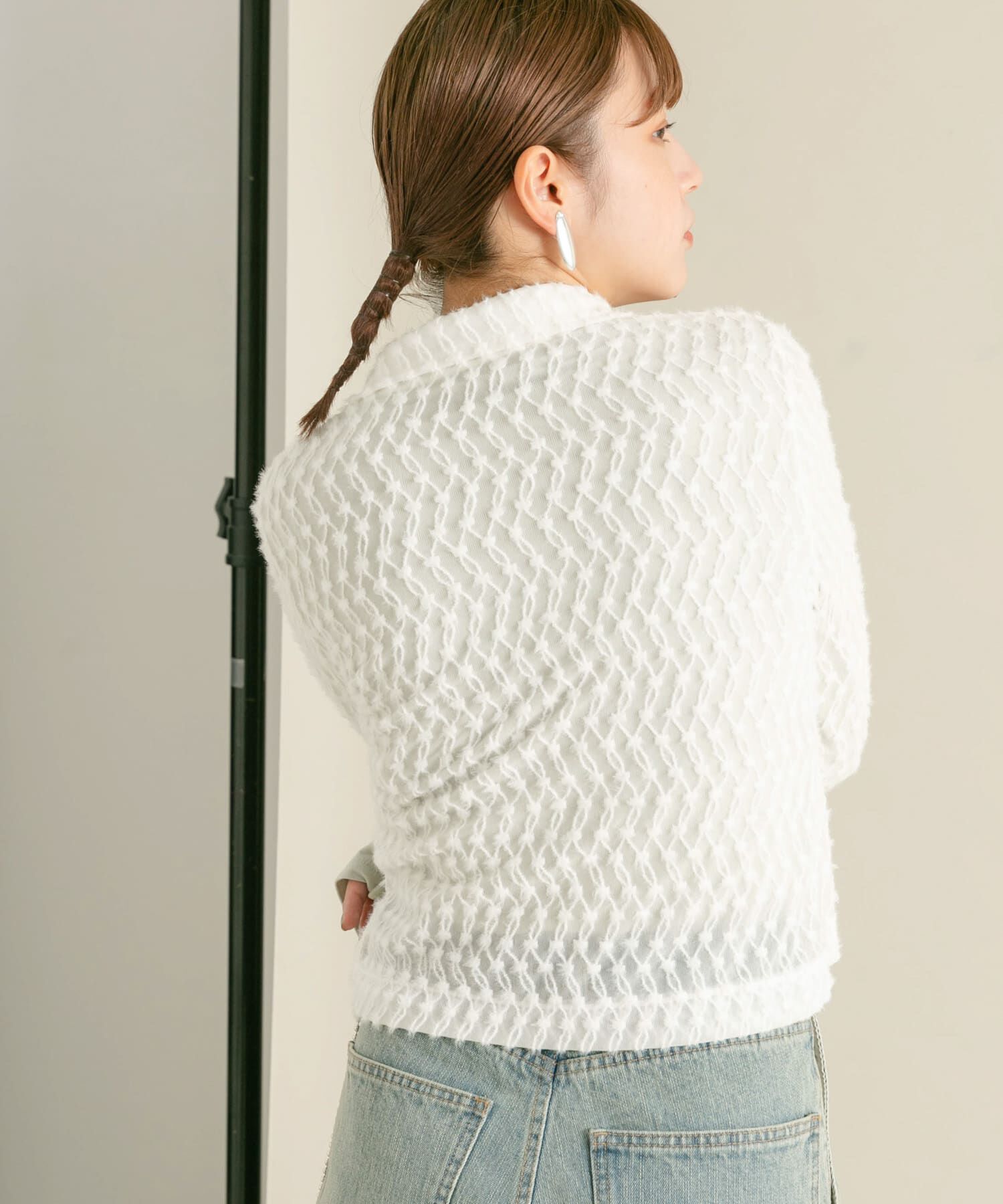  「フロントZIPフェザーロングTEE」|Tシャツ・カットソー|