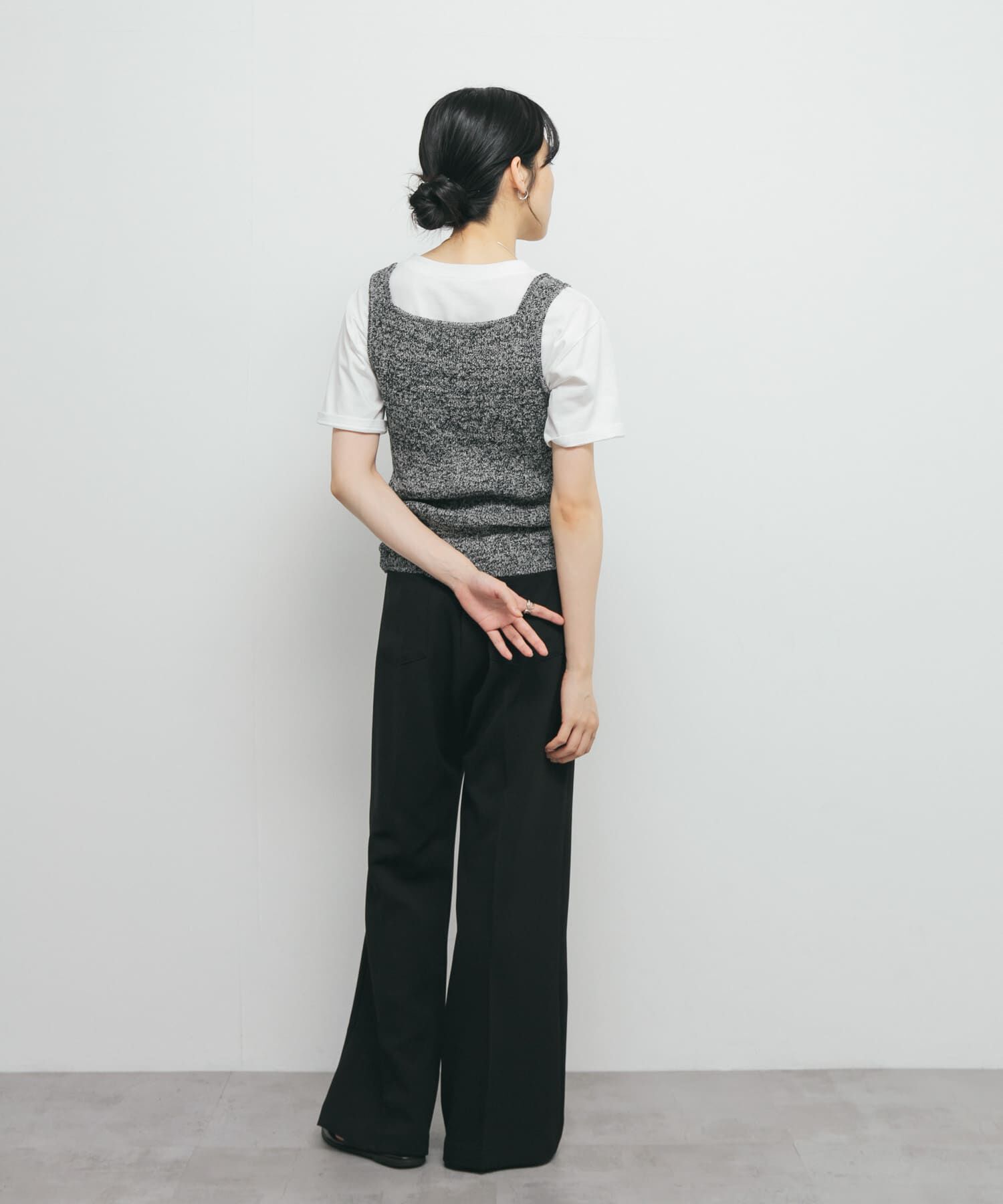  「スクエアニットタンクトップ」|タンクトップ|