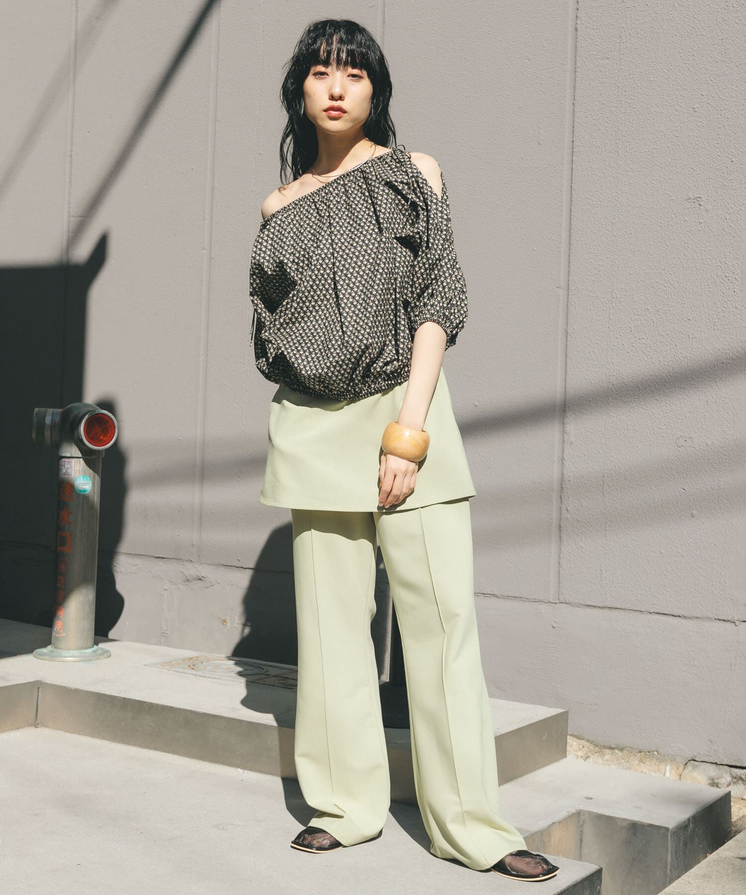  「『2サイズ展開』スカートレイヤードフレアパンツ」|その他|