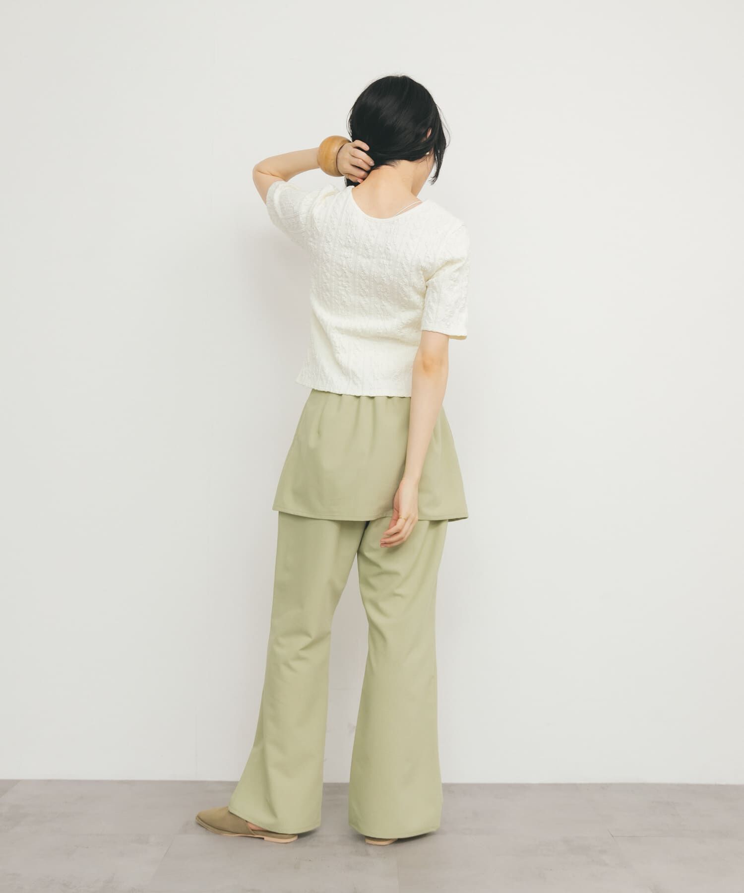  「『2サイズ展開』スカートレイヤードフレアパンツ」|その他|