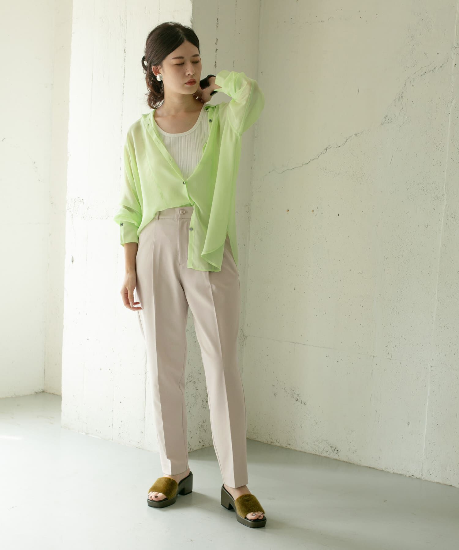  「illi　ワンタックスリムテーパードパンツ」|その他|