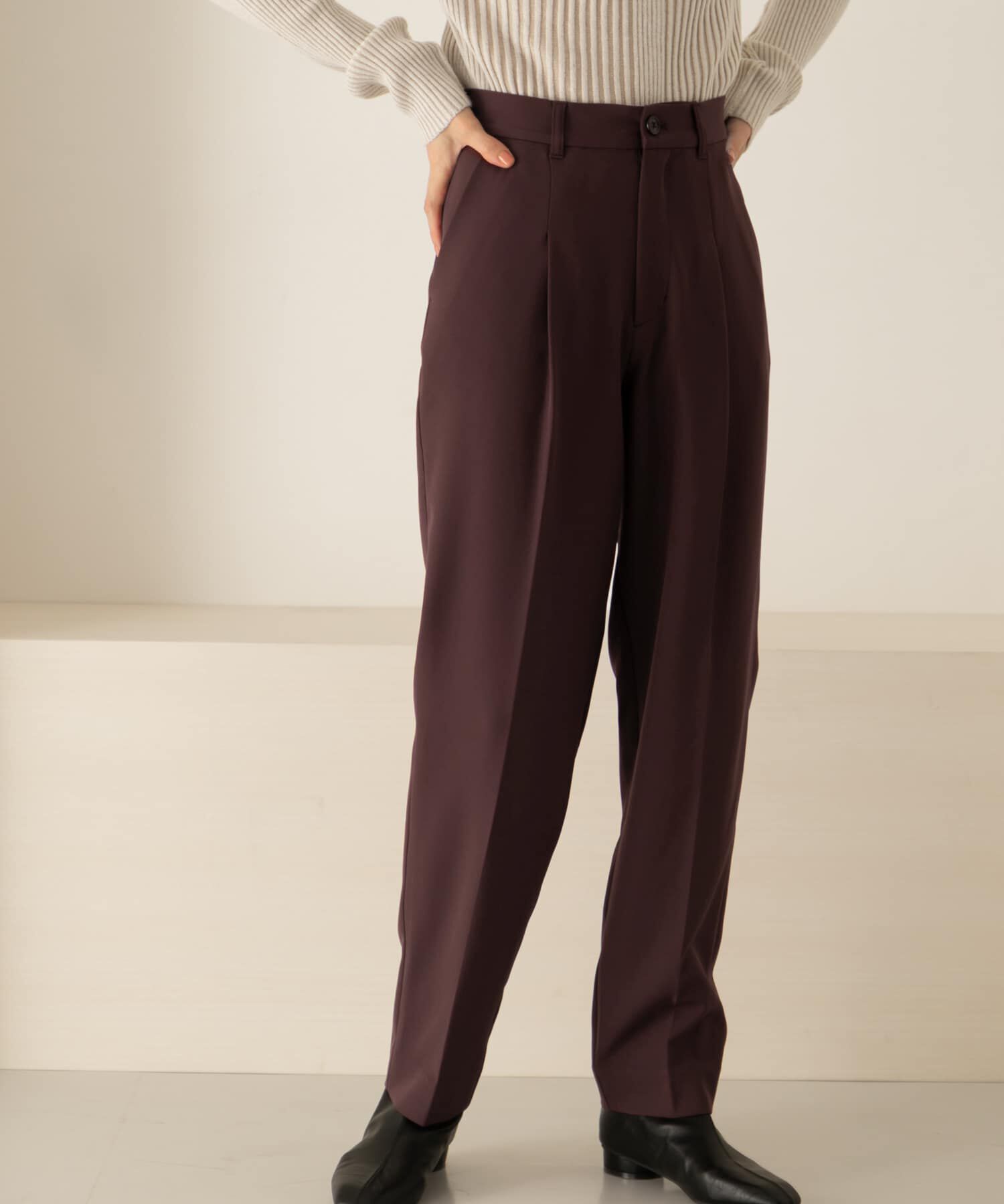  「illi　ワンタックスリムテーパードパンツ」|その他|