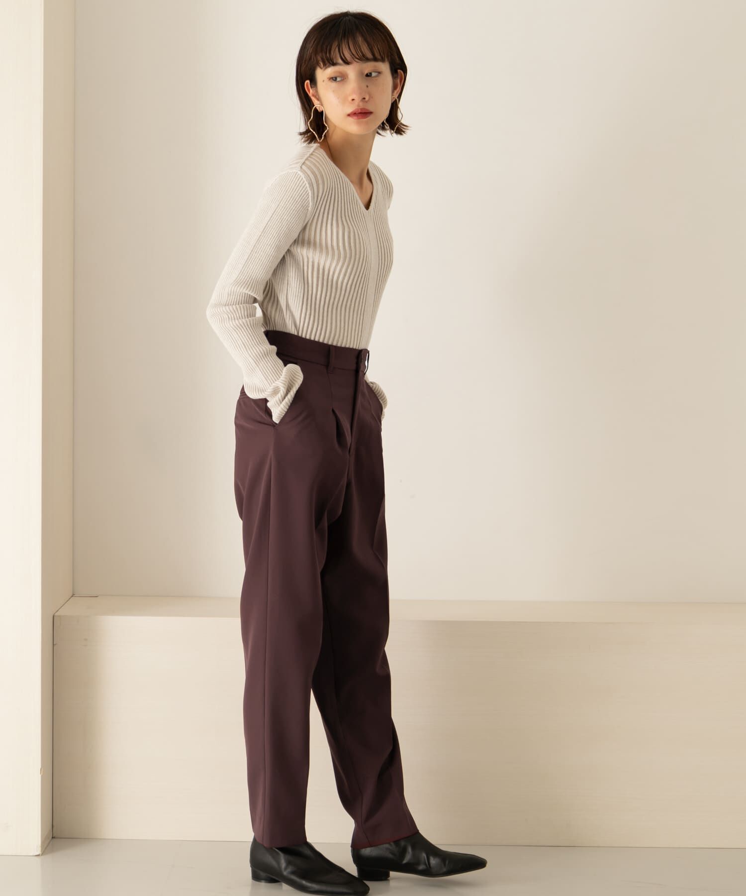 「illi　ワンタックスリムテーパードパンツ」|その他|