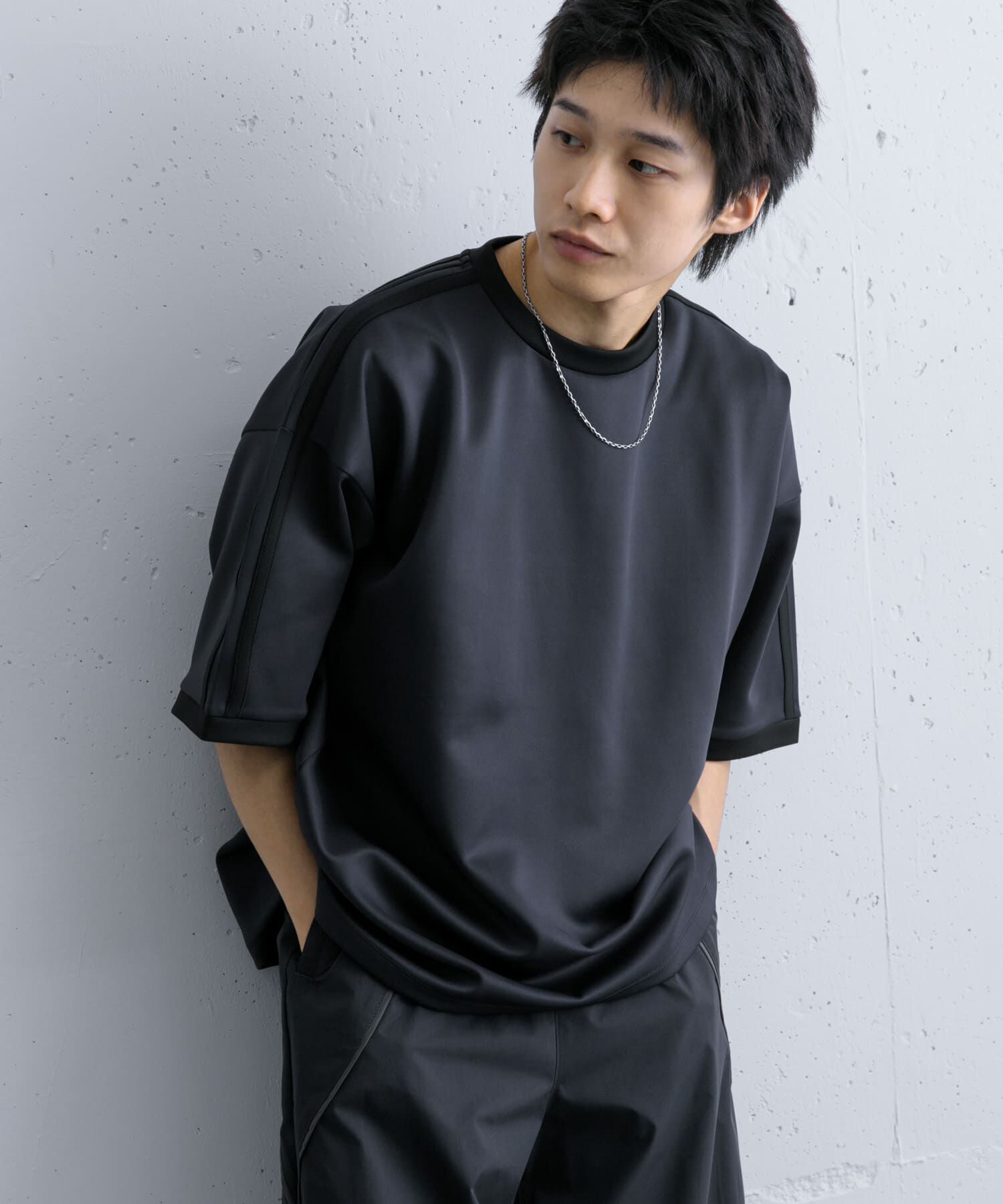 SENSE OF PLACE by URBAN RESEARCH「ポンチリンガーショートスリーブTシャツ」|Tシャツ・カットソー|チャコールグレー