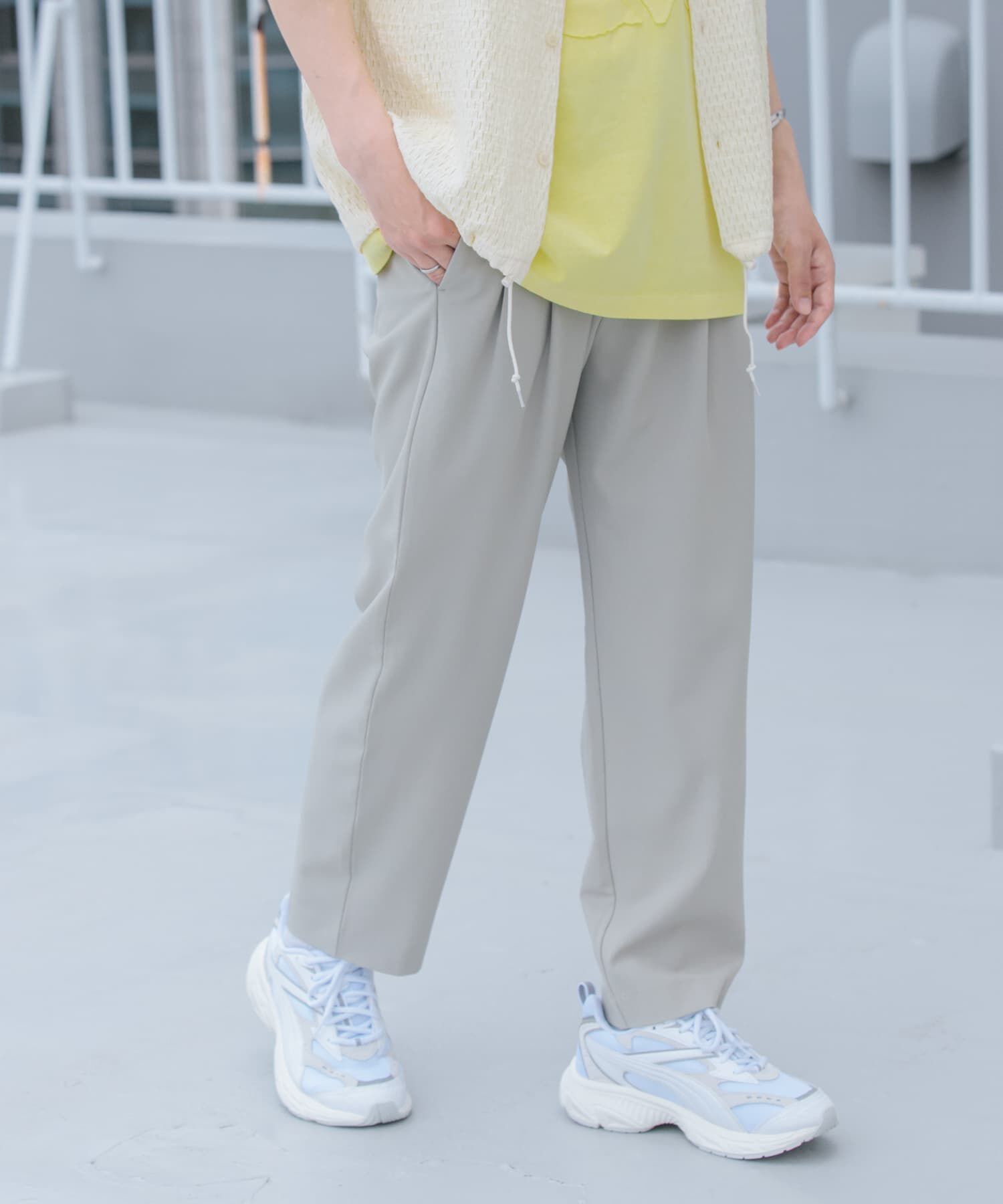 SENSE OF PLACE by URBAN RESEARCH「『イージーケア/セットアップ対応』ダブルタックテーパードスラックス」|その他|