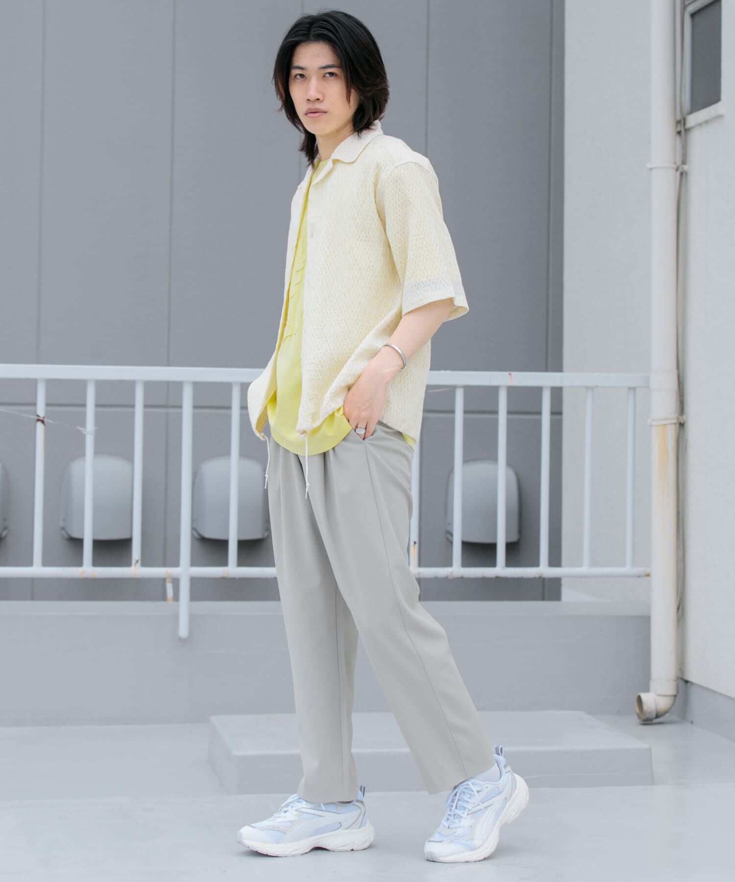 SENSE OF PLACE by URBAN RESEARCH「『イージーケア/セットアップ対応』ダブルタックテーパードスラックス」|その他|