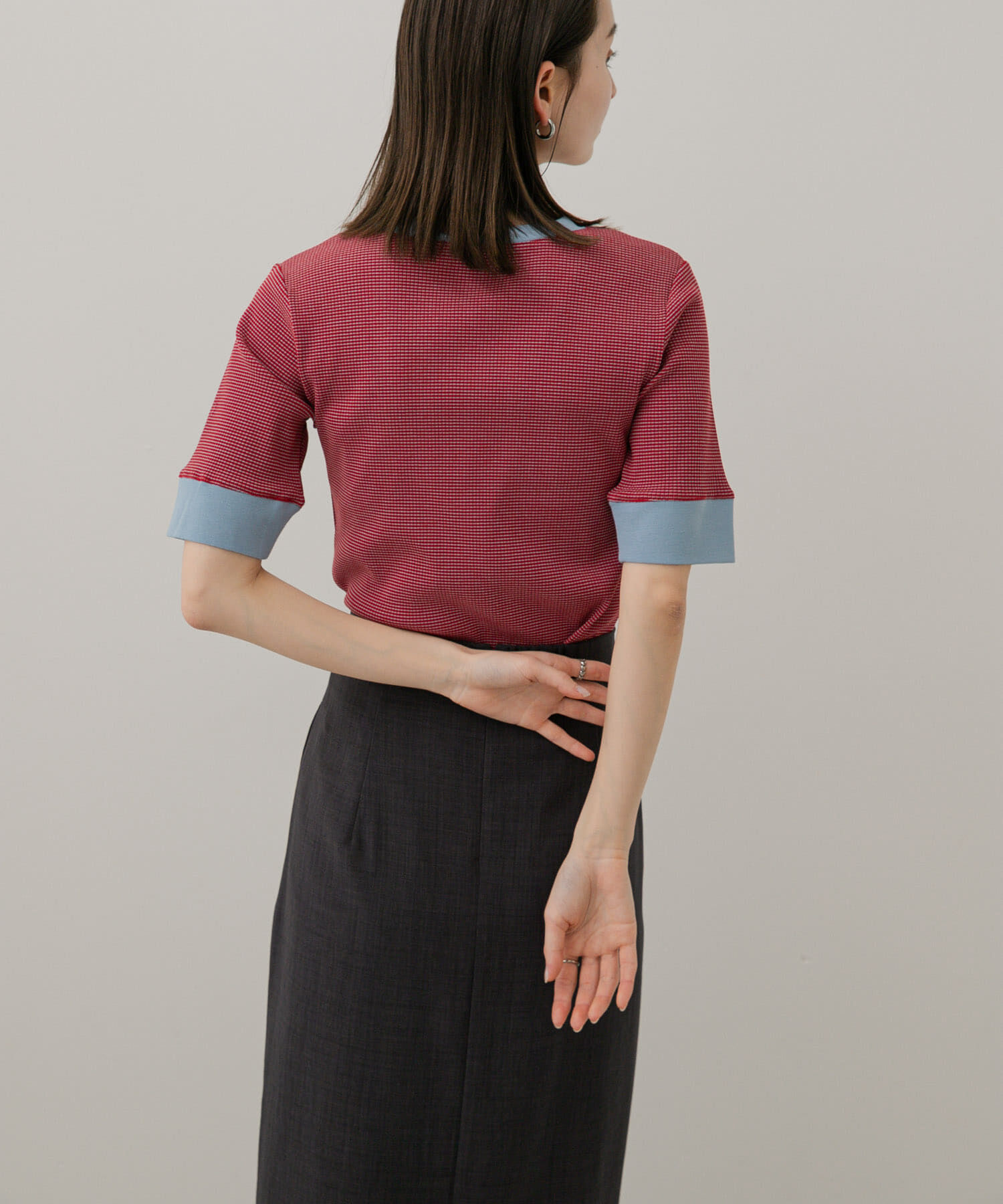 SENSE OF PLACE by URBAN RESEARCH「『一部WEB限定カラー』クルーネックリンガーボーダーTシャツ(5分袖)」|Tシャツ・カットソー|