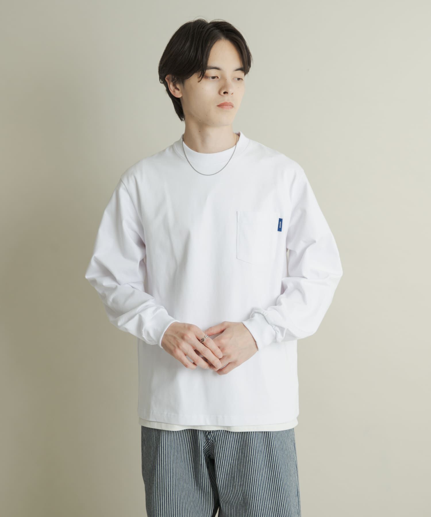 SENSE OF PLACE by URBAN RESEARCH「コットンクルーネックロングスリーブTシャツ」|Tシャツ・カットソー|ホワイト