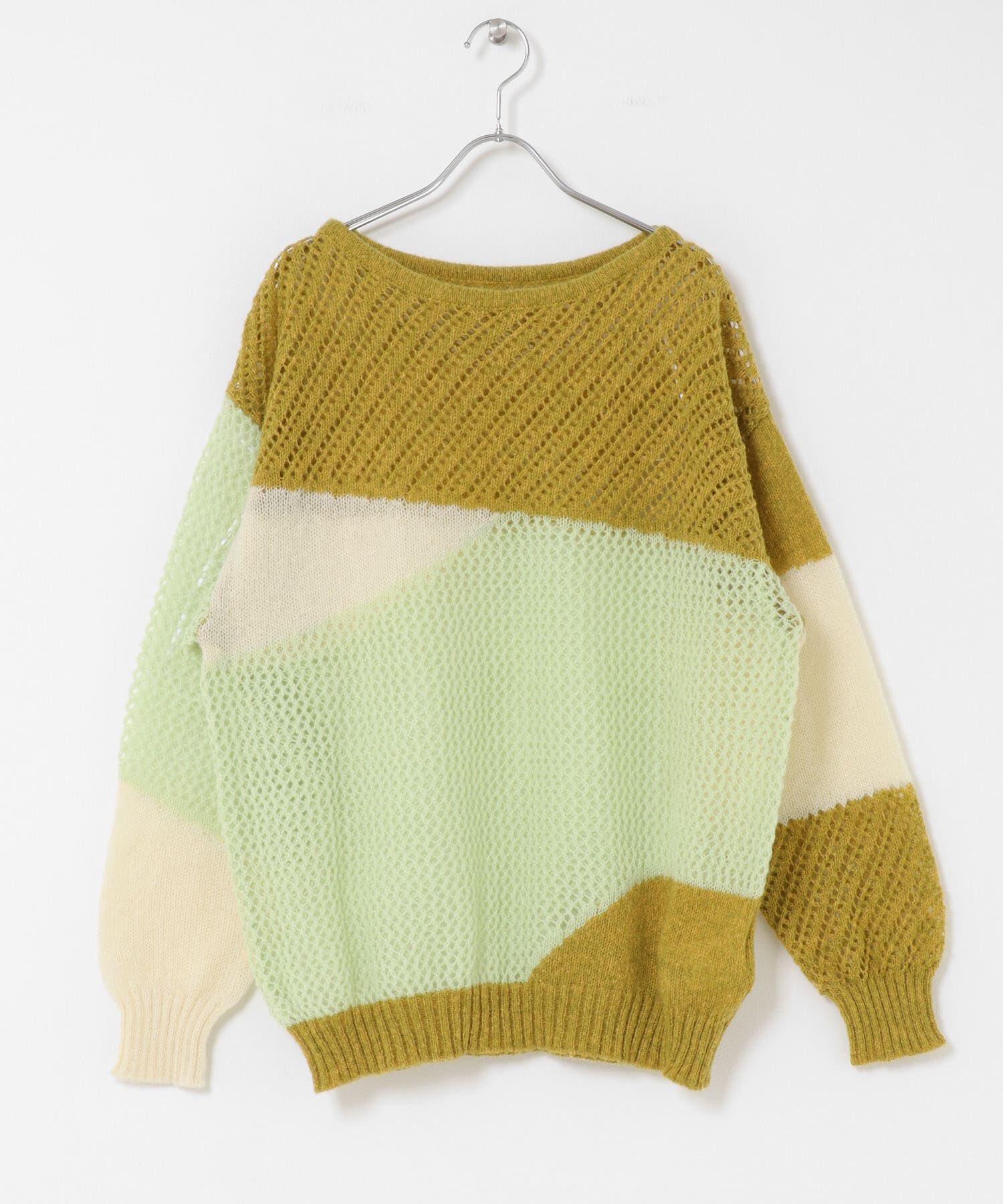 SENSE OF PLACE by URBAN RESEARCH「パッチワークメッシュセーター」|ニット・セーター|