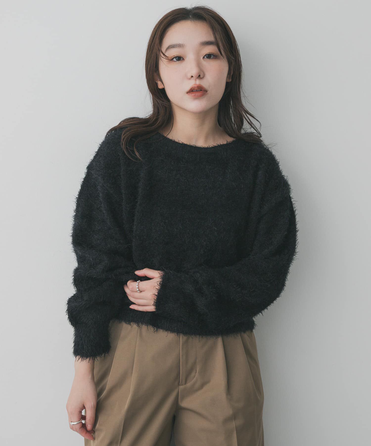 SENSE OF PLACE by URBAN RESEARCH「クロップドシャギーセーター」|ニット・セーター|