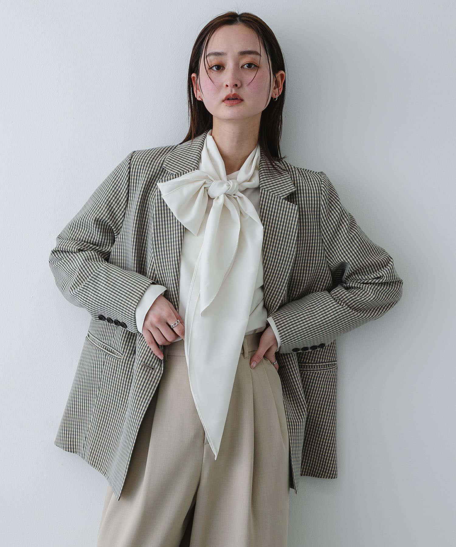 SENSE OF PLACE by URBAN RESEARCH「『イージーケア』ボウタイリボンブラウス」|シャツ・ブラウス|