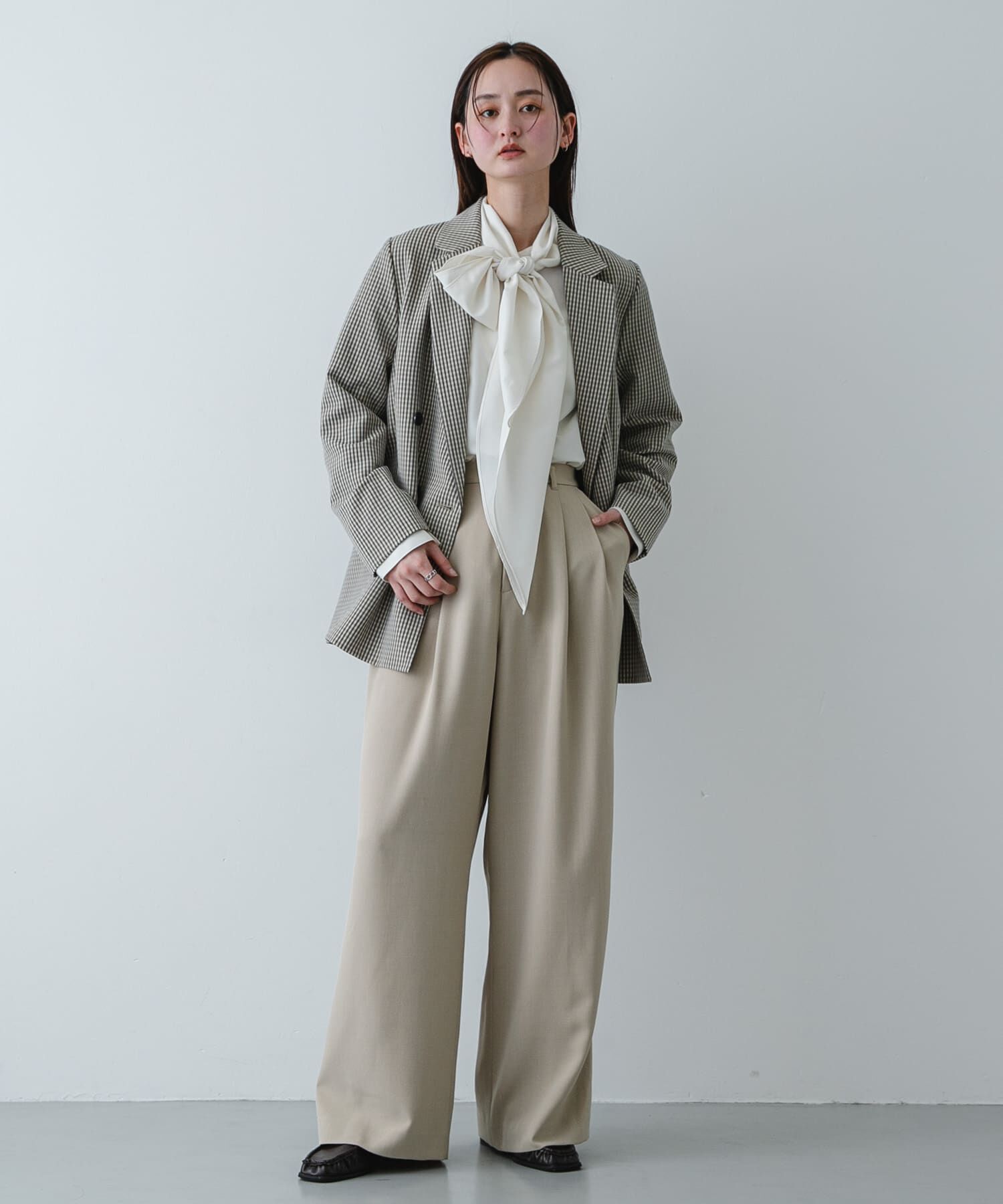 SENSE OF PLACE by URBAN RESEARCH「『イージーケア』ボウタイリボンブラウス」|シャツ・ブラウス|