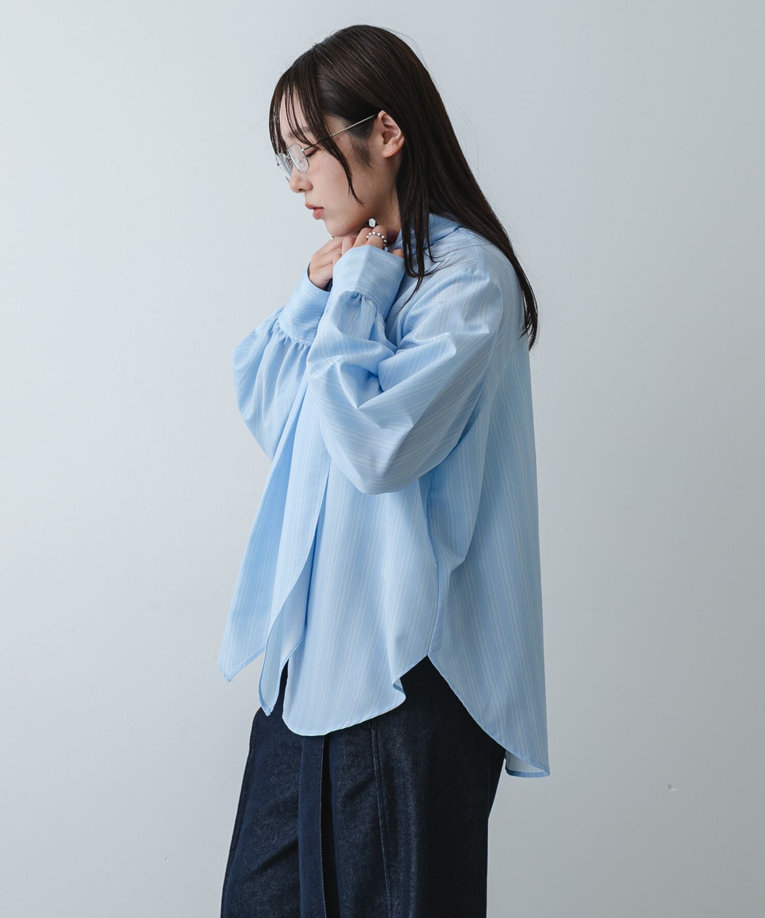 SENSE OF PLACE by URBAN RESEARCH「『イージーケア』ボウタイリボンブラウス」|シャツ・ブラウス|