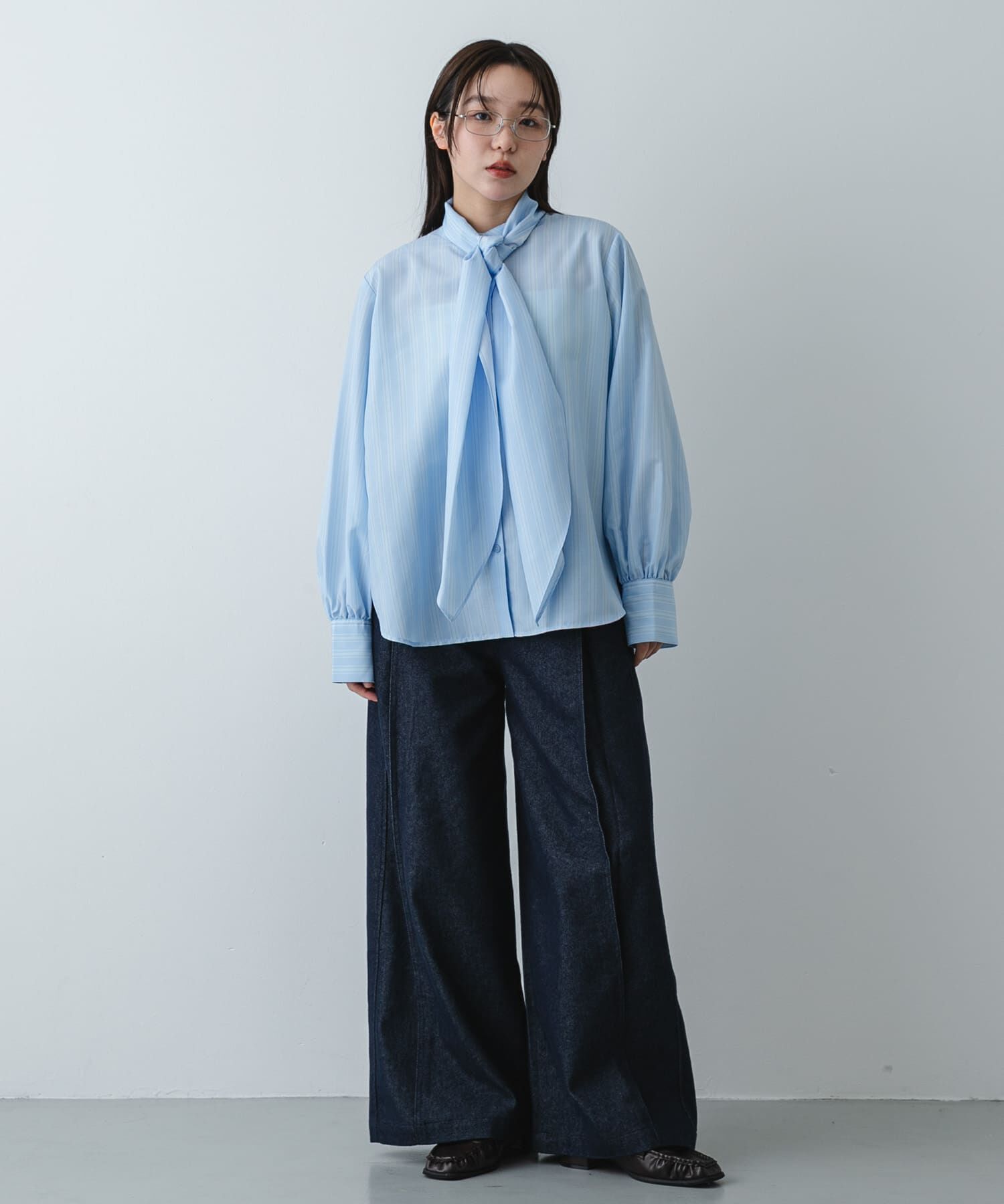 SENSE OF PLACE by URBAN RESEARCH「『イージーケア』ボウタイリボンブラウス」|シャツ・ブラウス|