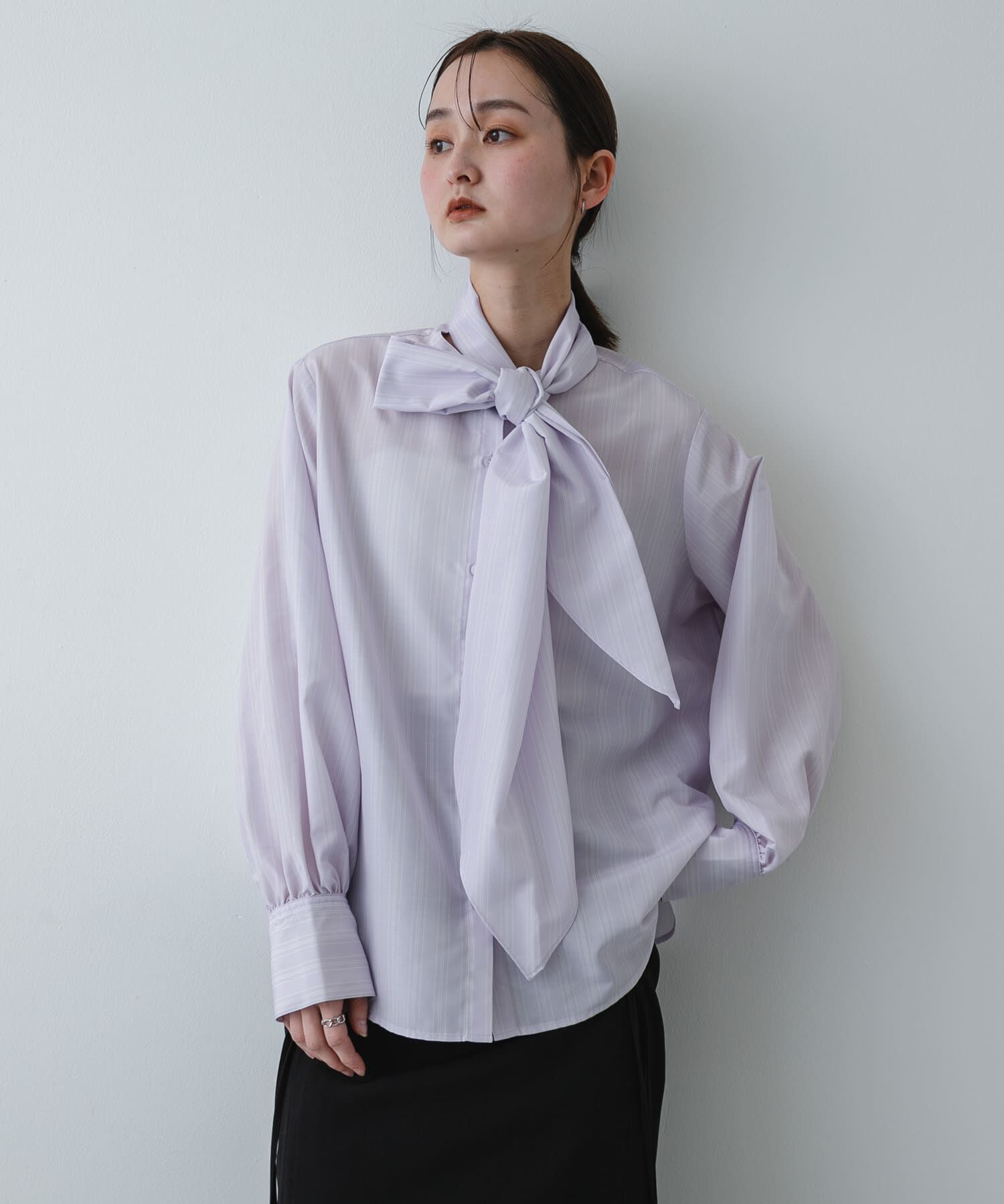 SENSE OF PLACE by URBAN RESEARCH「『イージーケア』ボウタイリボンブラウス」|シャツ・ブラウス|