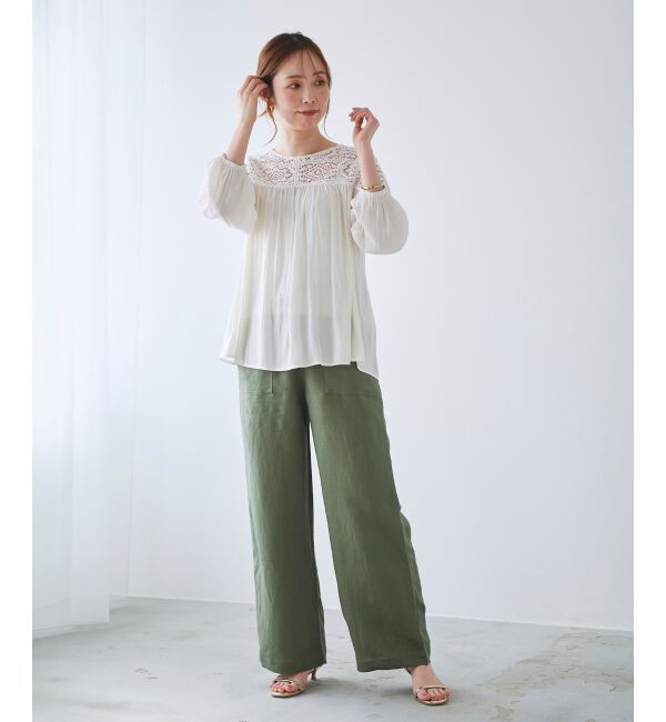 le.coeur blanc「レーヨン麻イージーパンツ」|その他|