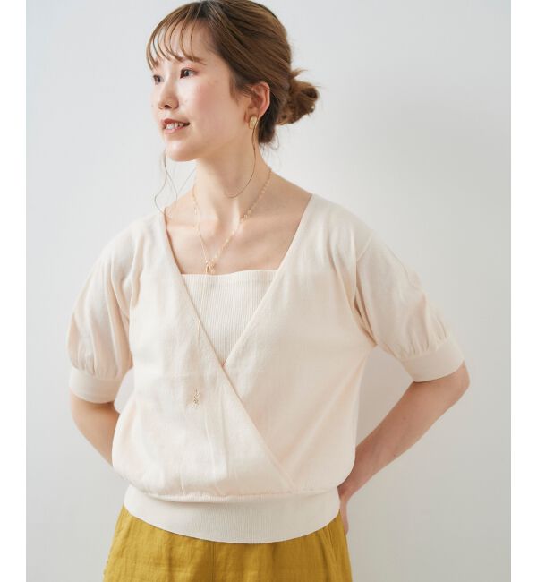 le.coeur blanc「カシュクールニットプルオーバー」|ニット・セーター|