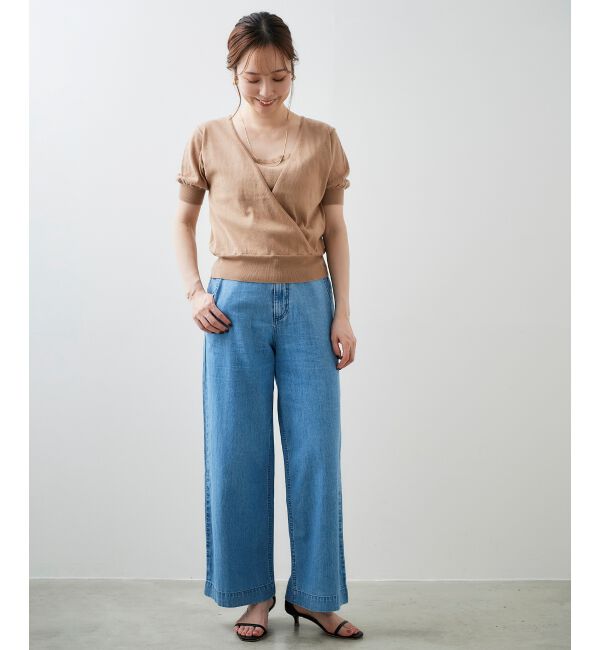 le.coeur blanc「カシュクールニットプルオーバー」|ニット・セーター|