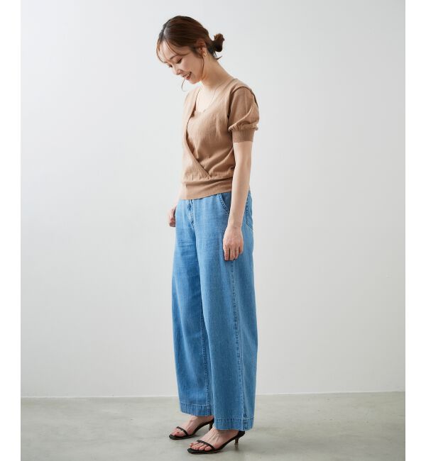 le.coeur blanc「カシュクールニットプルオーバー」|ニット・セーター|