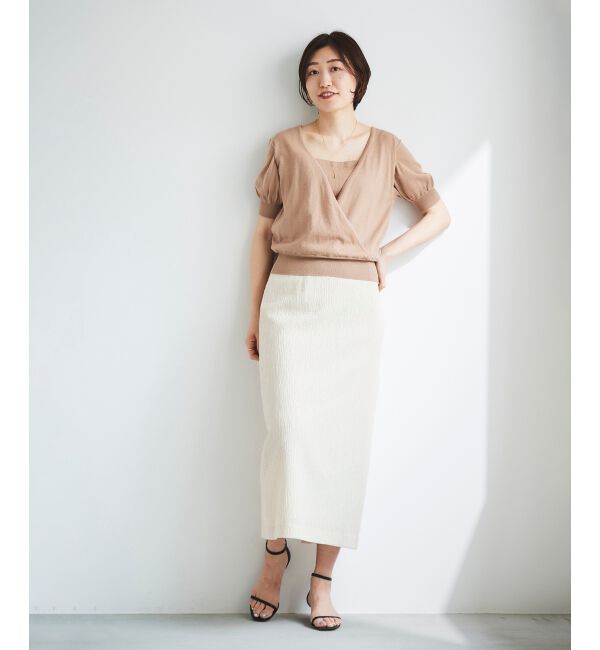 le.coeur blanc「カシュクールニットプルオーバー」|ニット・セーター|