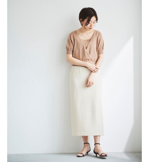 le.coeur blanc「カシュクールニットプルオーバー」|ニット・セーター|