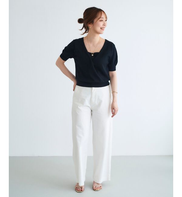 le.coeur blanc「カシュクールニットプルオーバー」|ニット・セーター|