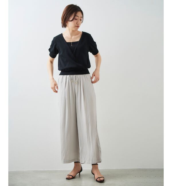 le.coeur blanc「カシュクールニットプルオーバー」|ニット・セーター|