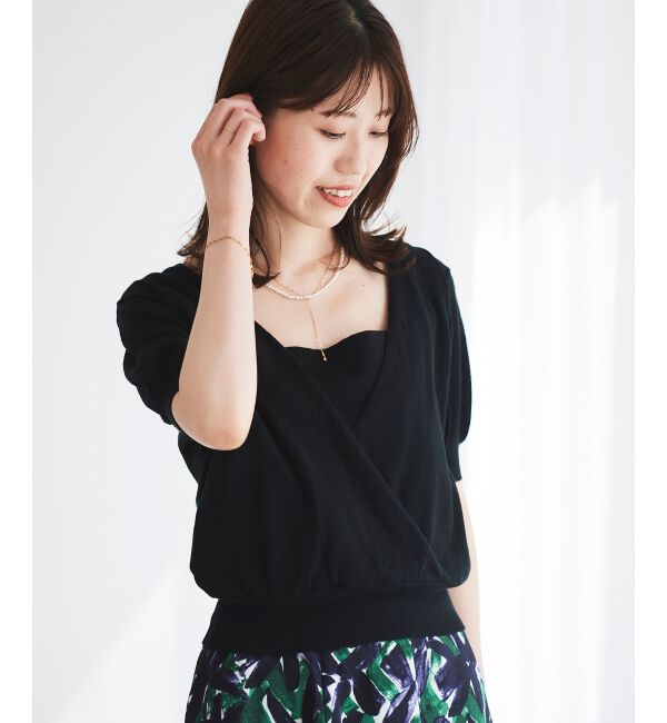 le.coeur blanc「カシュクールニットプルオーバー」|ニット・セーター|