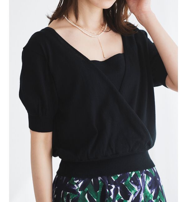 le.coeur blanc「カシュクールニットプルオーバー」|ニット・セーター|