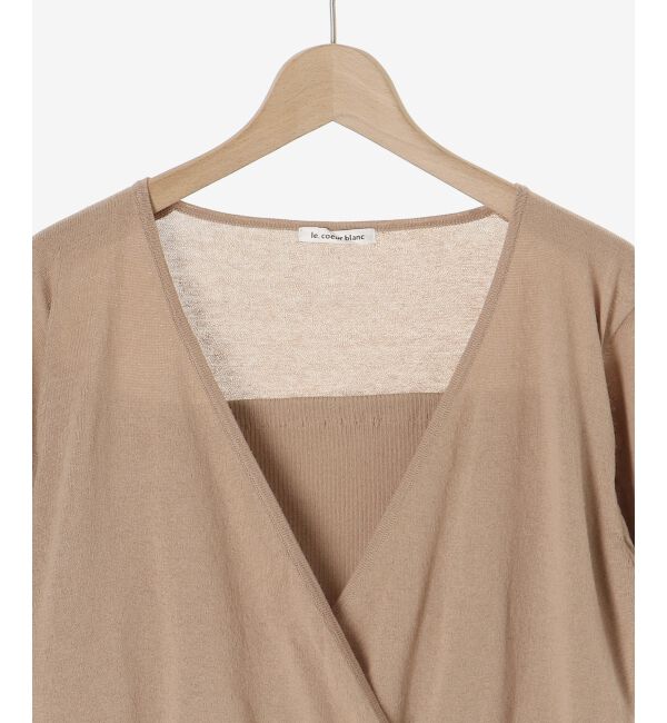 le.coeur blanc「カシュクールニットプルオーバー」|ニット・セーター|