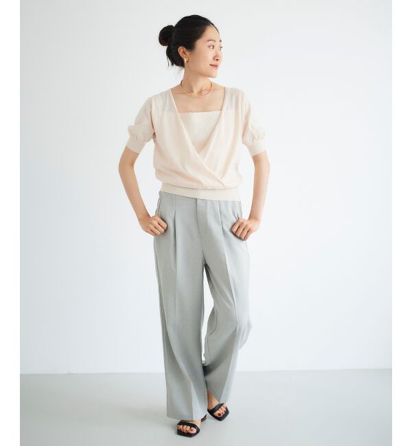 le.coeur blanc「カシュクールニットプルオーバー」|ニット・セーター|