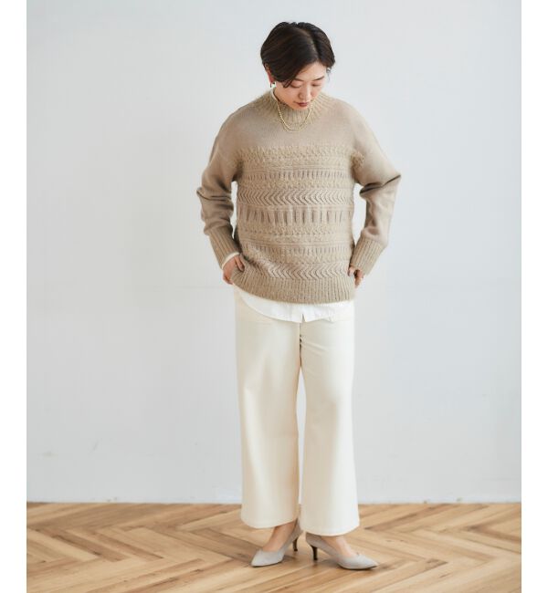 le.coeur blanc「《手洗い可能》コスミカルウォームイージーワイドパンツ」|その他|