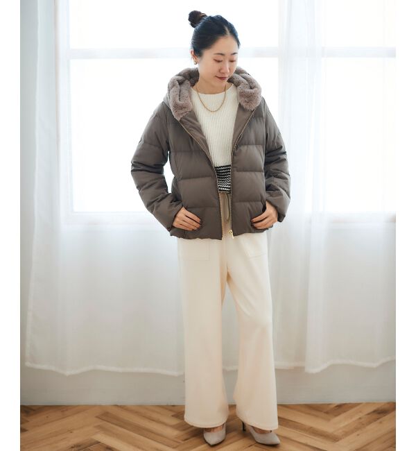 le.coeur blanc「《手洗い可能》コスミカルウォームイージーワイドパンツ」|その他|