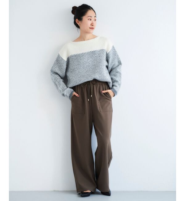 le.coeur blanc「《手洗い可能》コスミカルウォームイージーワイドパンツ」|その他|