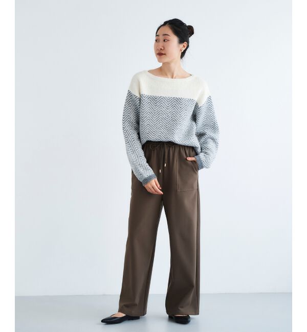 le.coeur blanc「《手洗い可能》コスミカルウォームイージーワイドパンツ」|その他|