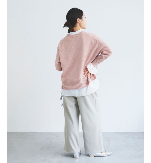 le.coeur blanc「《手洗い可能》コスミカルウォームイージーワイドパンツ」|その他|