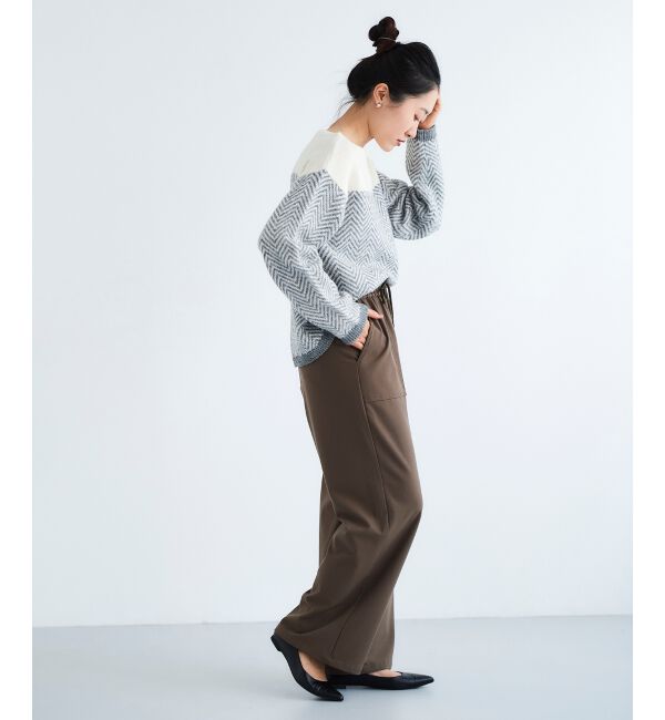 le.coeur blanc「《手洗い可能》コスミカルウォームイージーワイドパンツ」|その他|