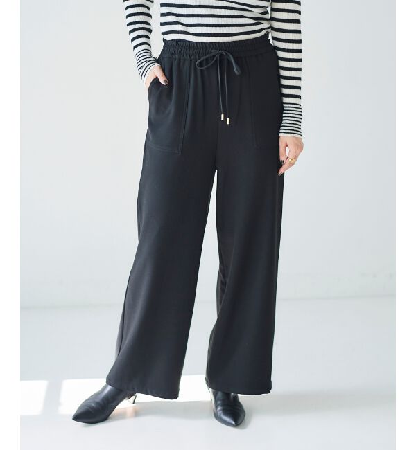 le.coeur blanc「《手洗い可能》コスミカルウォームイージーワイドパンツ」|その他|