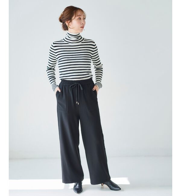 le.coeur blanc「《手洗い可能》コスミカルウォームイージーワイドパンツ」|その他|